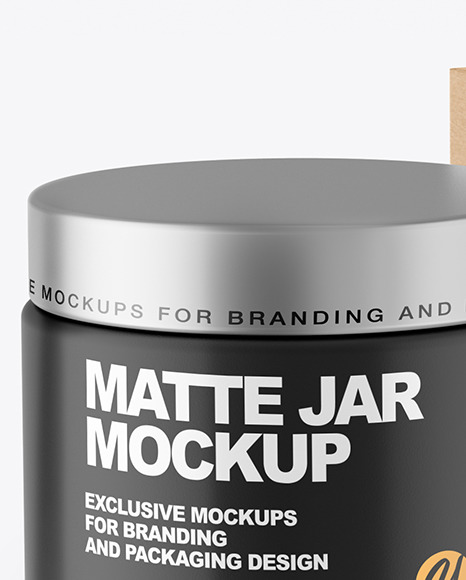 Matte Cosmetic Jar with Kraft Paper Box Mockup
