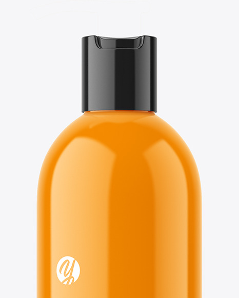 Glossy Plastic Cosmetic Bottle Mockup