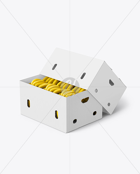 Box with Bananas Mockup