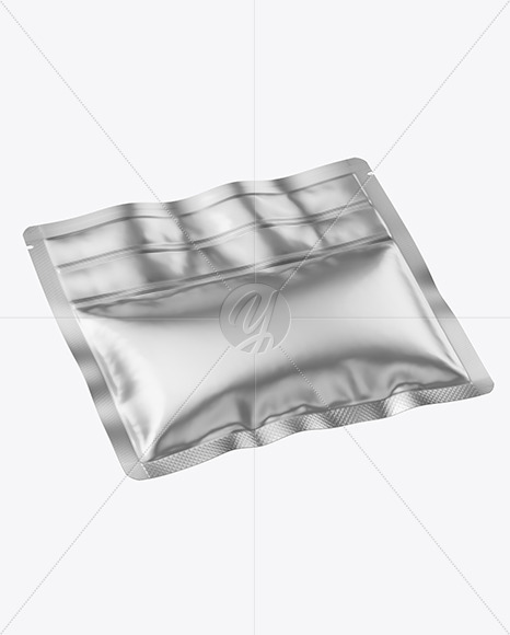 Glossy Metallic Pouch Mockup