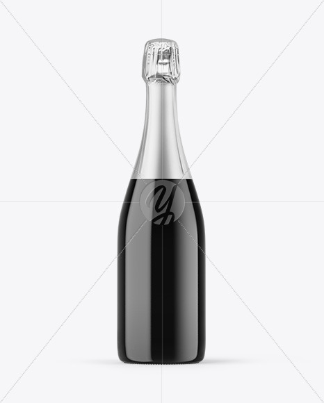 Dark Glass Champagne Bottle Mockup Dark Glass Champagne Bottle Mockup