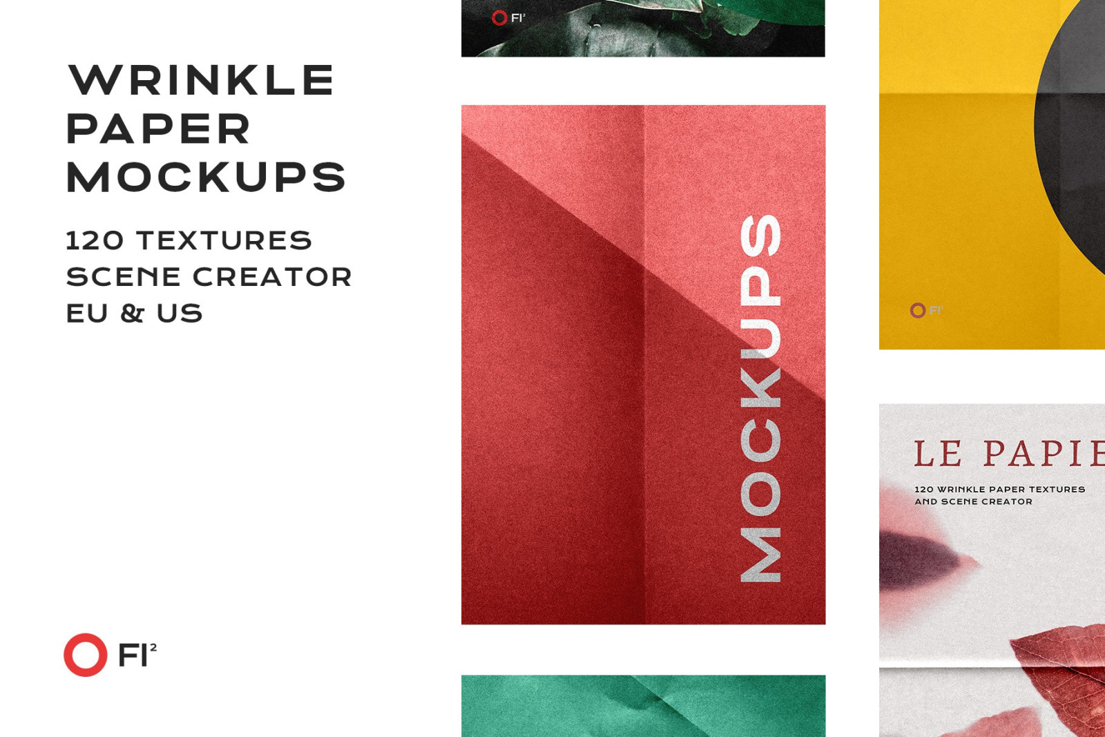 Wrinkle Paper Mockup Branding Bundle Wrinkle Paper Mockup Branding Bundle