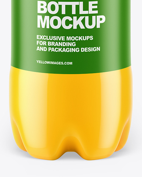 Orange Juice Plastic Bottle Mockup