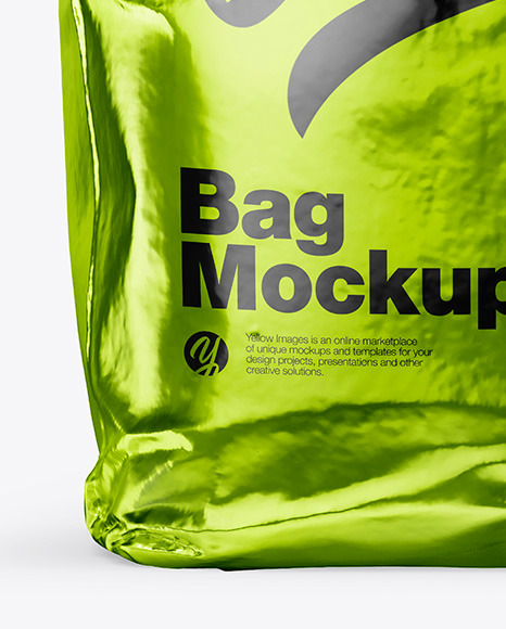 Glossy Metallic Bag Mockup