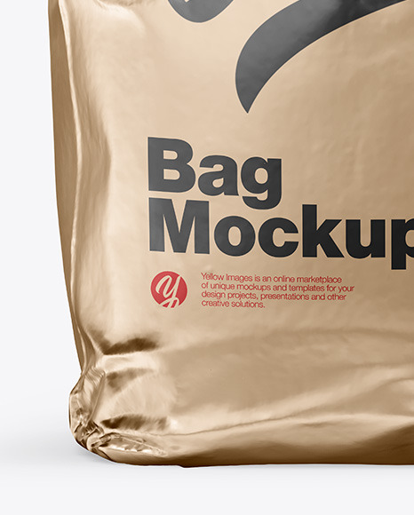 Matte Metallic Bag Mockup