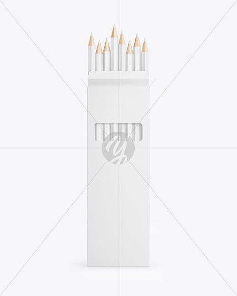 Box with Pencils Mockup