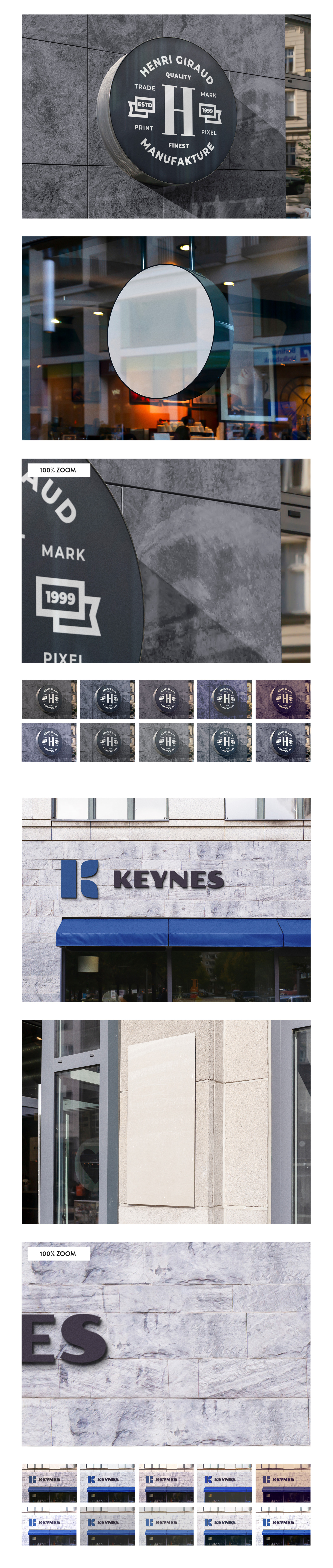 50 sign facade logo mockup template bundle 3