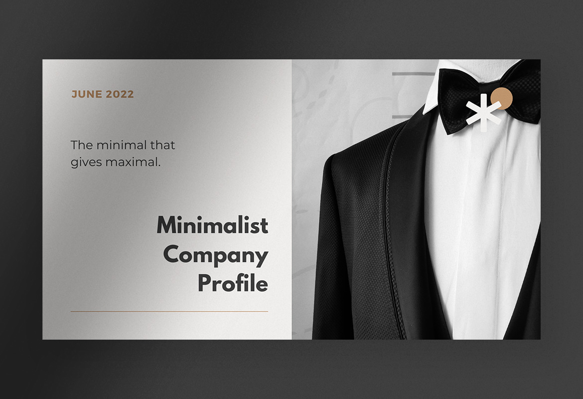 Muddy Minimalist Company Profile Presentation