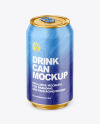 330ml Metallic Drink Can w/ Matte Finish Mockup