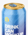 330ml Metallic Drink Can w/ Matte Finish Mockup