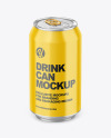 330ml Metallic Drink Can w/ Glossy Finish Mockup