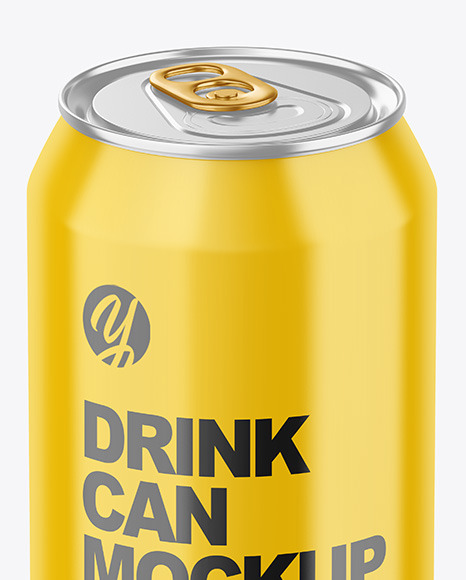 330ml Metallic Drink Can w/ Glossy Finish Mockup