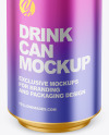 330ml Matte Metallic Drink Can Mockup