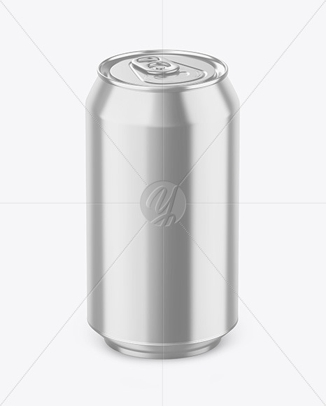 330ml Glossy Metallic Drink Can Mockup