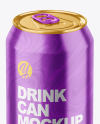 330ml Glossy Metallic Drink Can Mockup