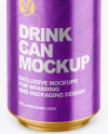 330ml Glossy Metallic Drink Can Mockup