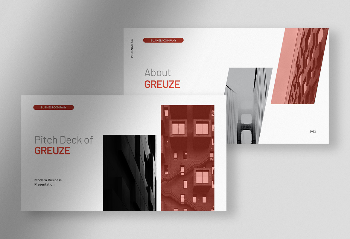 Greuze - Clean Modern Business Pitch Deck Presentation Greuze - Clean Modern Business Pitch Deck Presentation