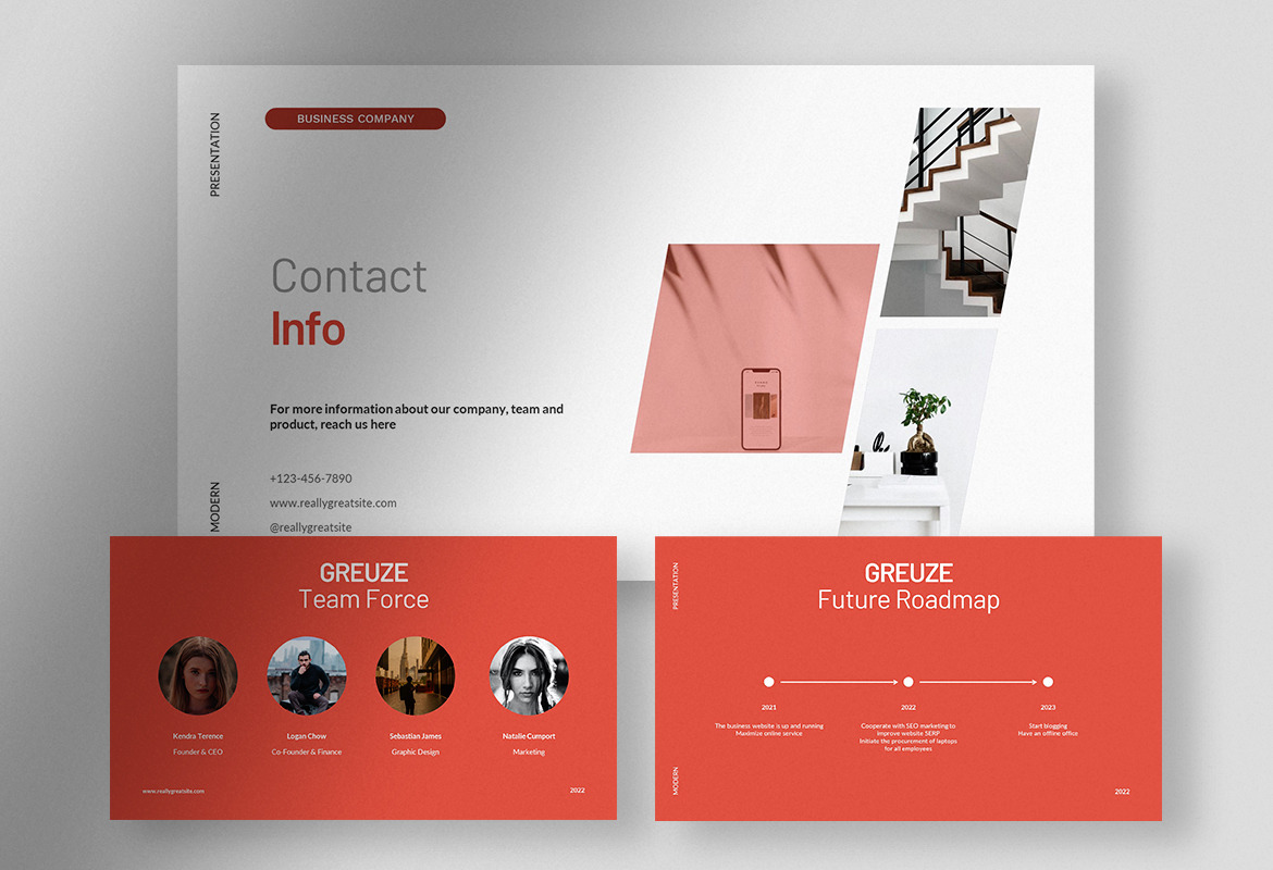 Greuze - Clean Modern Business Pitch Deck Presentation Greuze - Clean Modern Business Pitch Deck Presentation