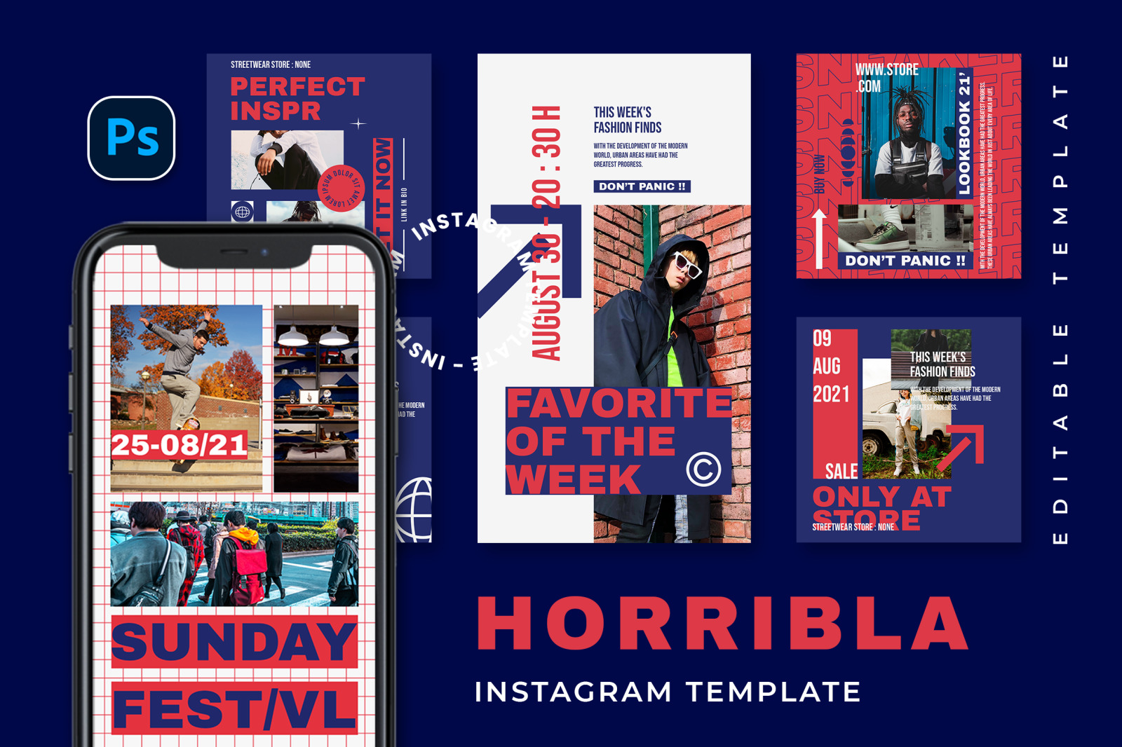 Horribla Instagram Template