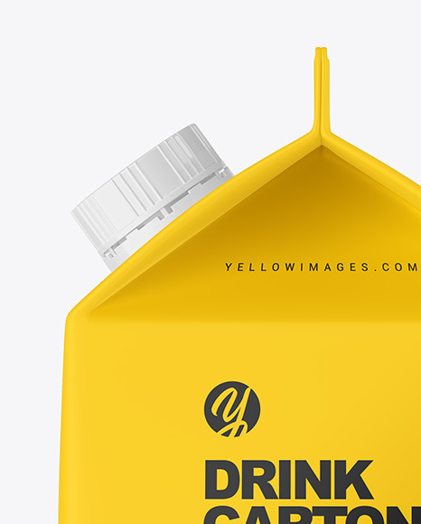 Matte Drink Carton with Screw Cap Mockup