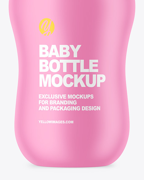 Matte Baby Bottle Mockup