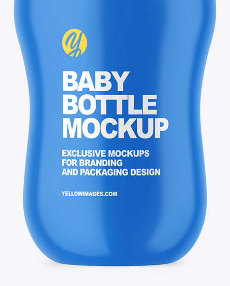 Glossy Baby Bottle Mockup