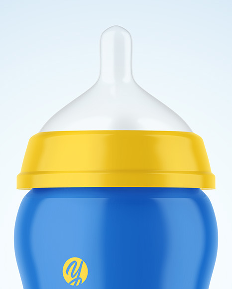 Glossy Baby Bottle Mockup