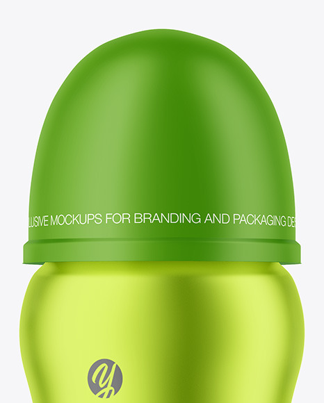 Matte Metallic Baby Bottle Mockup