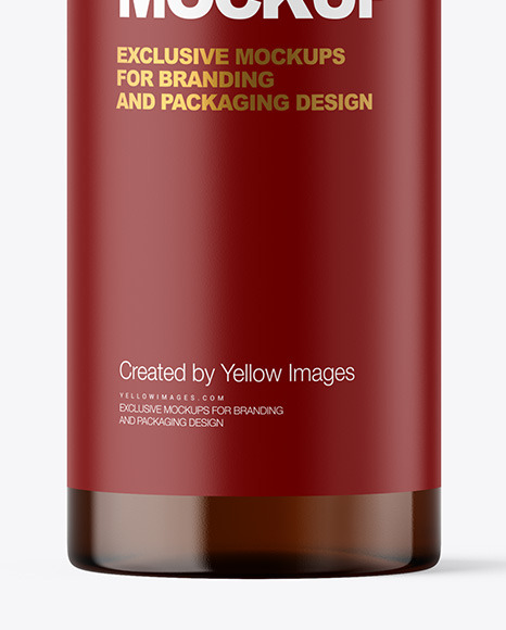 Amber Cosmetic Bottle Mockup Amber Cosmetic Bottle Mockup
