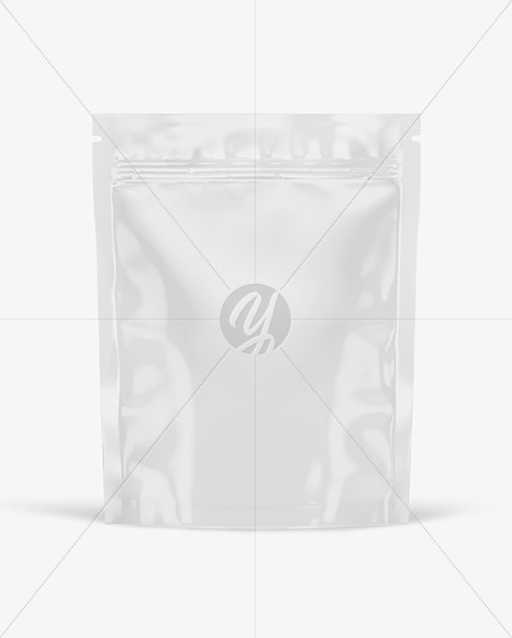 Glossy Stand Up Pouch W/ Zipper Mockup