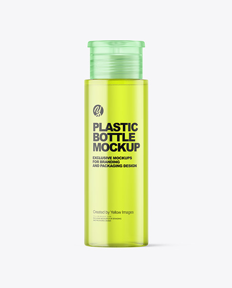 Color Plastic Cosmetic Bottle Mockup Color Plastic Cosmetic Bottle Mockup