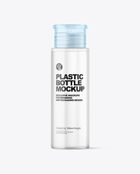 Clear Cosmetic Bottle Mockup