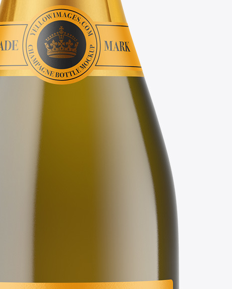 Antique Green Glass Champagne Bottle Mockup Antique Green Glass Champagne Bottle Mockup