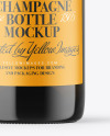 Antique Green Glass Champagne Bottle Mockup Antique Green Glass Champagne Bottle Mockup