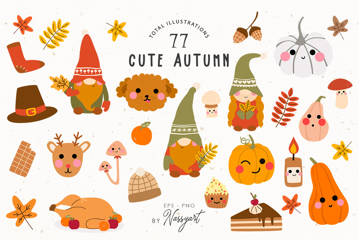 Autumn Kawaii Cozy Fall Set