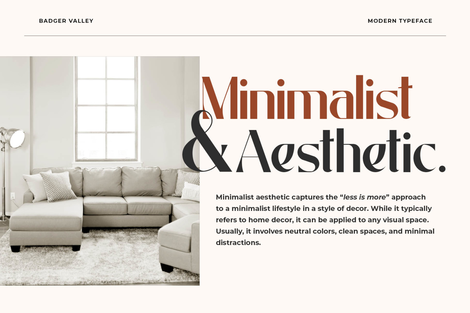 Badger Valley Typeface Badger Valley Typeface