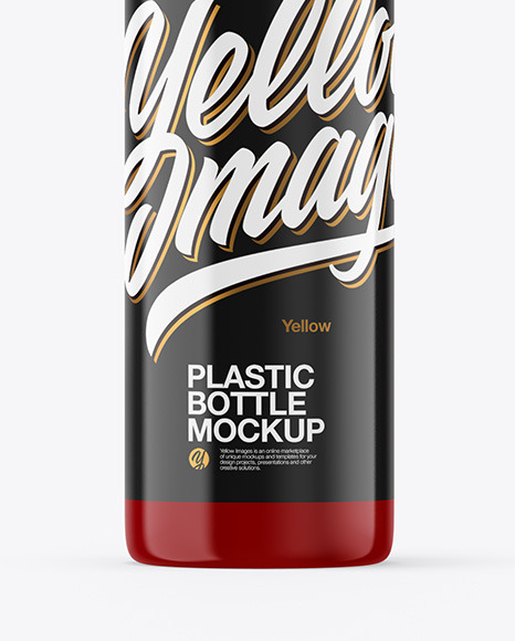 Glossy Plastic Bottle Mockup