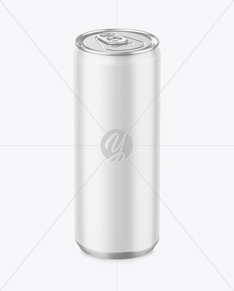 330ml Metallic Drink Can w/ Matte Finish Mockup