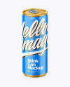 330ml Metallic Drink Can w/ Matte Finish Mockup