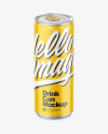 330ml Metallic Drink Can w/ Matte Finish Mockup