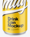 330ml Metallic Drink Can w/ Matte Finish Mockup