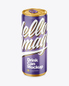 330ml Metallic Drink Can w/ Glossy Finish Mockup