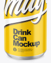 330ml Metallic Drink Can w/ Glossy Finish Mockup