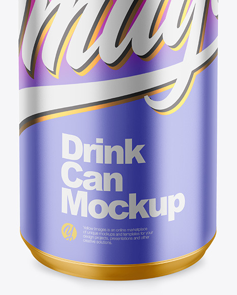 330ml Matte Metallic Drink Can Mockup