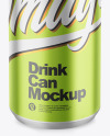 330ml Matte Metallic Drink Can Mockup