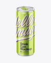 330ml Glossy Metallic Drink Can Mockup