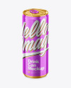 330ml Glossy Metallic Drink Can Mockup