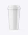 Glossy Plastic Coffee Cup Mockup