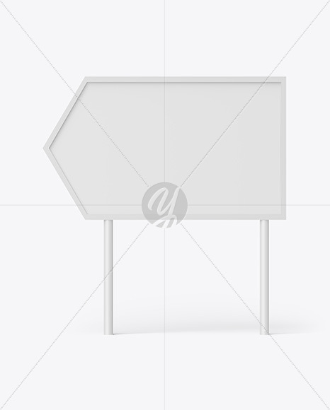 Matte Advertising Sign Board Mockup