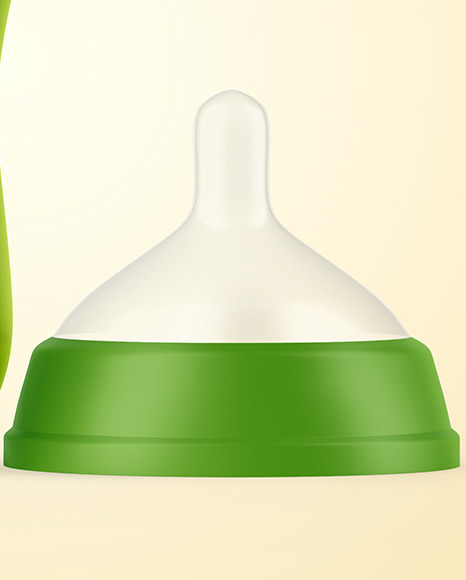 Matte Metallic Baby Bottle Mockup